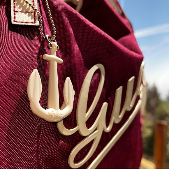 ⚓️ Gucci: Anchor Cruise Charm Keychain Script Logo Boston Shoulder Bag *RARE* - Picture 10 of 17